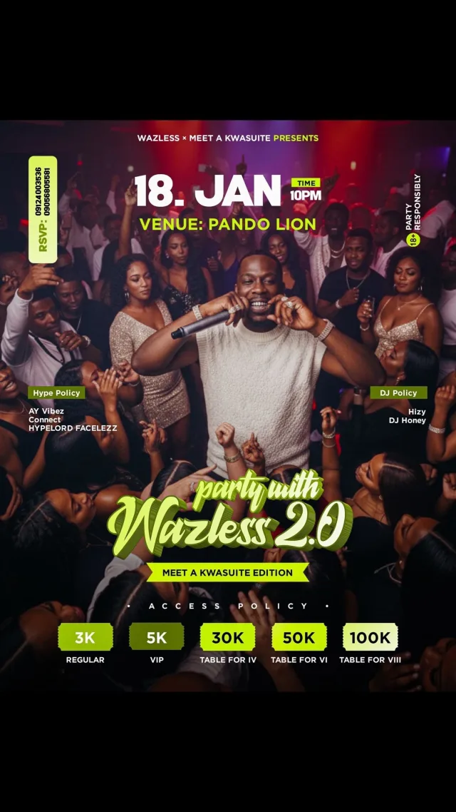 PARTY WITH WAZLESS 2.0 – Asimiyu Oyekunbi Abdulsalam